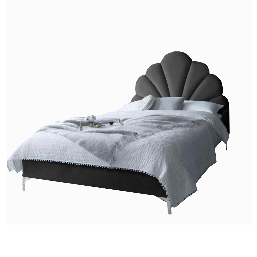 Hendo-Bed-Frame-Plush-Velvet-Black