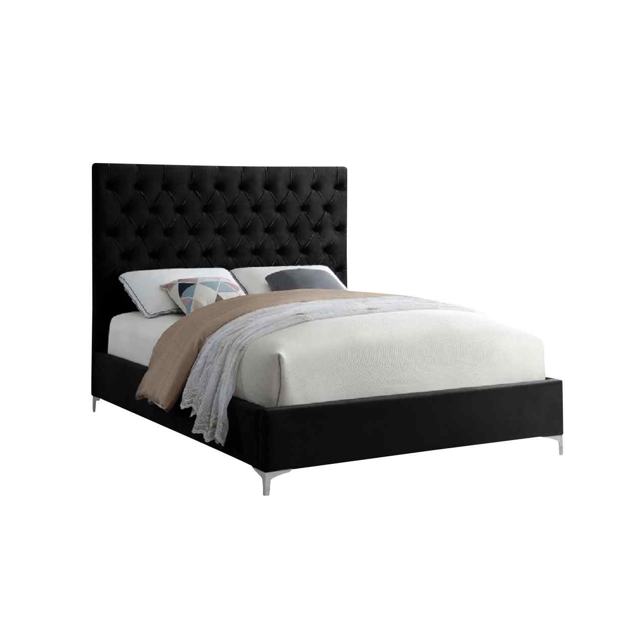 Charlston-Bed-Plush-Velvet-Black-WBG